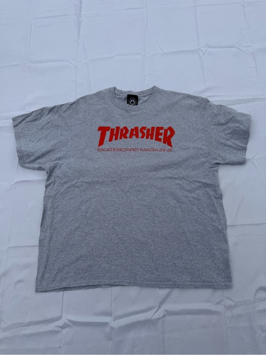Thrasher Other - #67 Thrasher Gray Tee with Red Logo - Men's Skate T-Shirt-size(xl)